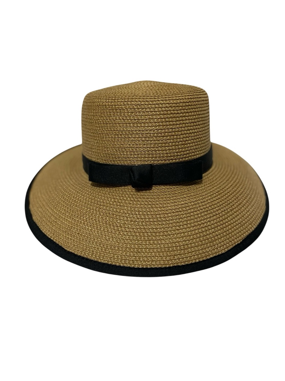 Eric Javits Squishee Cap Sun Visor Natural Black OS Adjustable